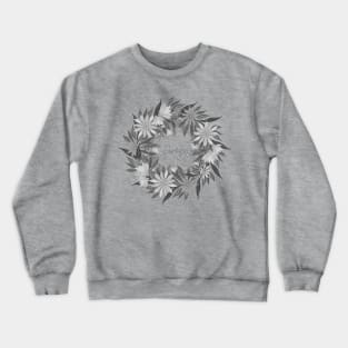 Flower wreath. Monochrome. Sketch Crewneck Sweatshirt